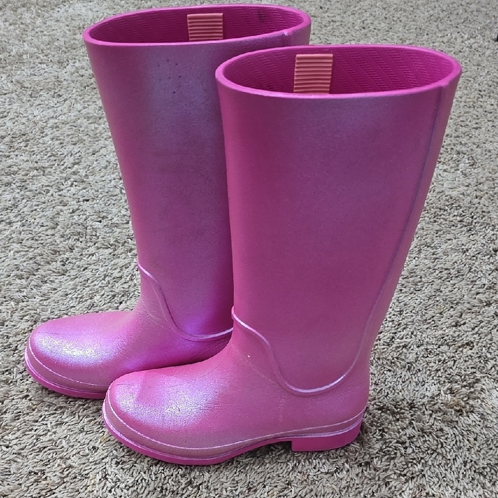 Pink Glitter Rain Boots